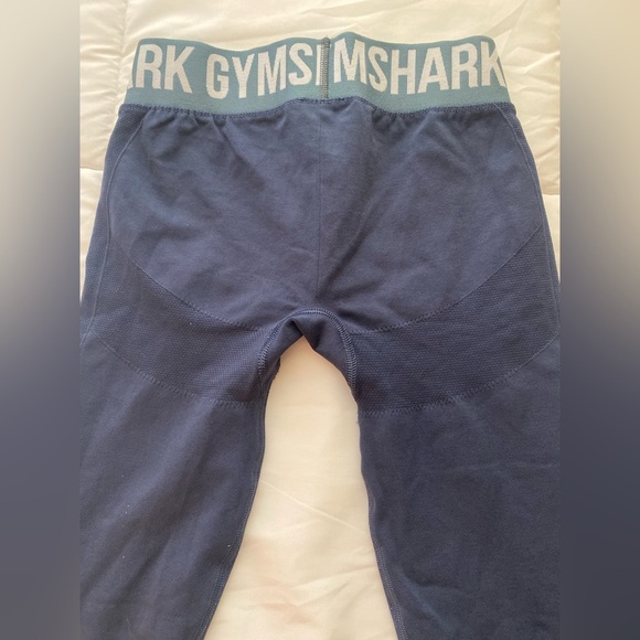 Gymshark Flex Leggings Size M Blue Stretch Yoga Ankle Athleisure Low Rise - Picture 6 of 9